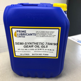 Prime Semi-Synthetic 75w90 Gear Oil GL5 (20LITRE) Prime Semi-Synthetic 75w90 Gear Oil GL5 (20LITRE)